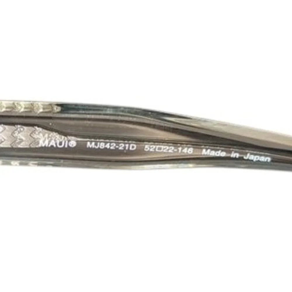 Maui Jim Clear Frame Sunglasses with Silver Mirrored Lenses